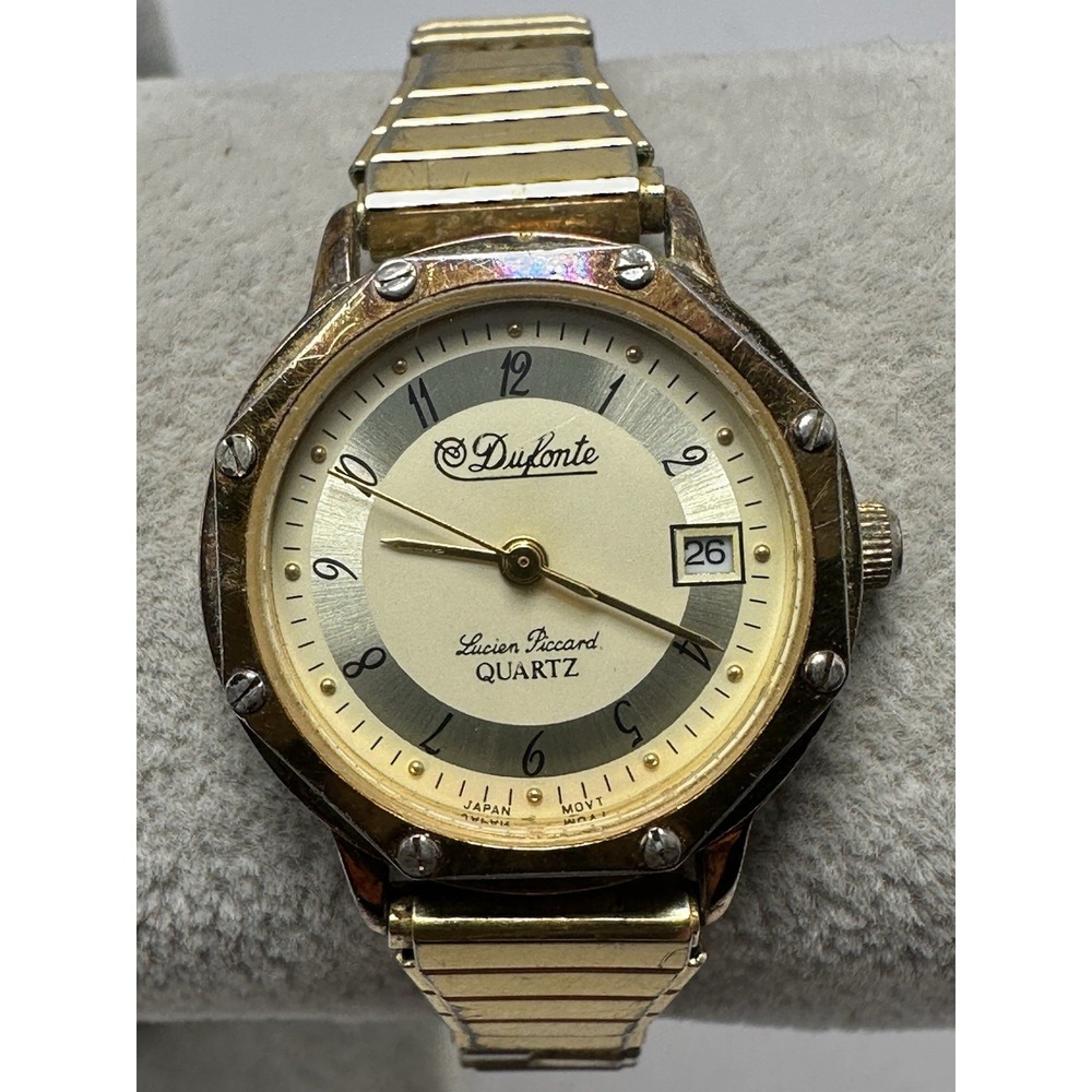 Lucien Piccard Dufonte New Battery Ladies Watch 25MM 5.25" Stretch Band M23